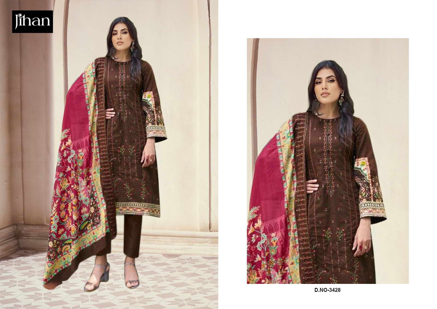 3428 Jihan Pure Lawn Pakistani Salwar Suits