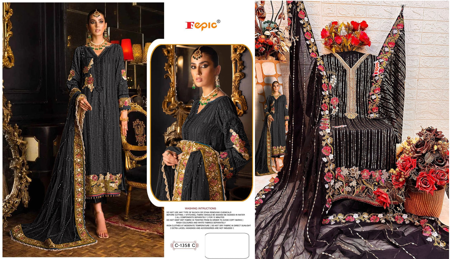 C-1358-C Fepic Pakistani Salwar Suits