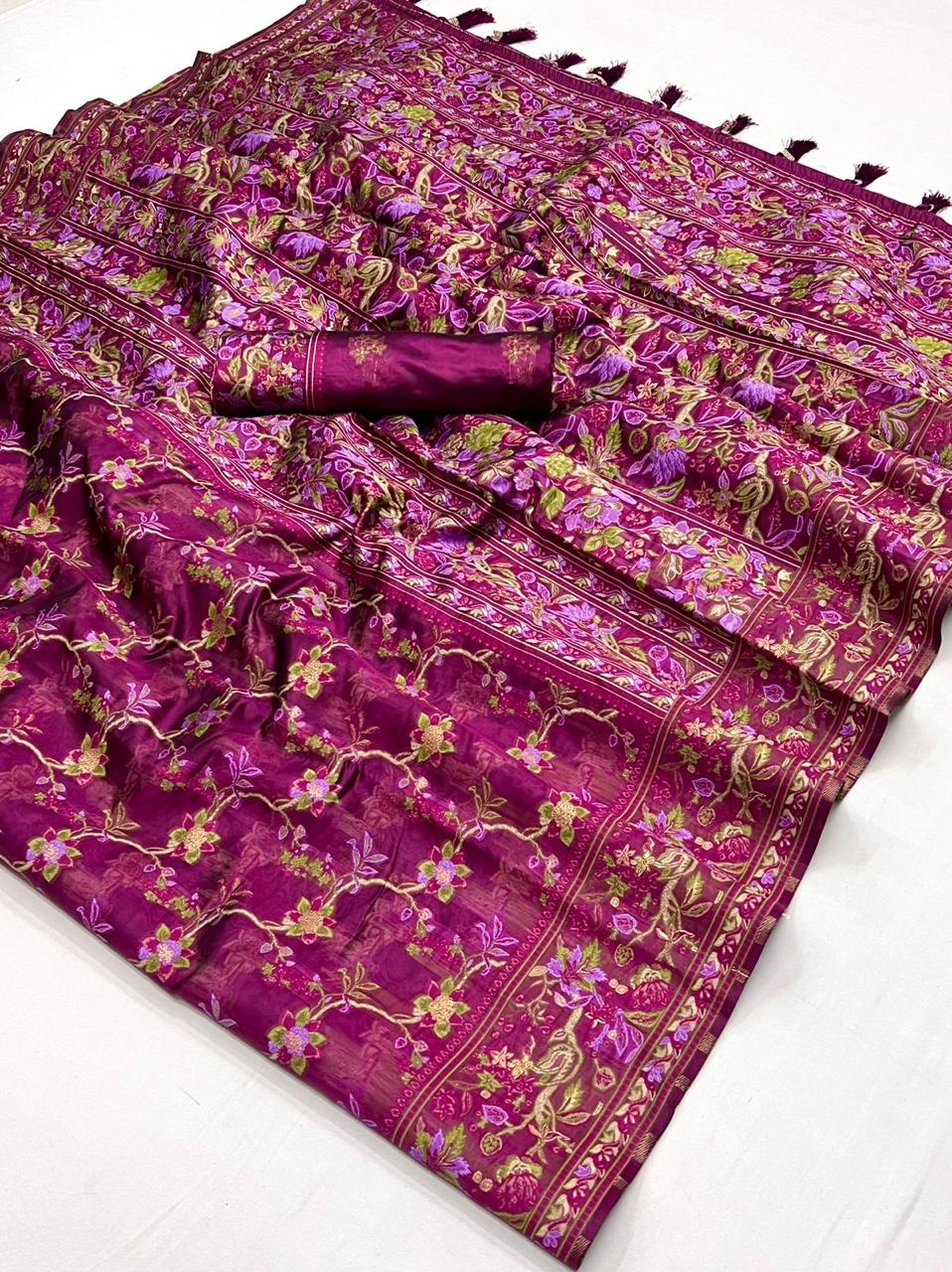 346005 Kaarsi Rajtex Organza Sarees
