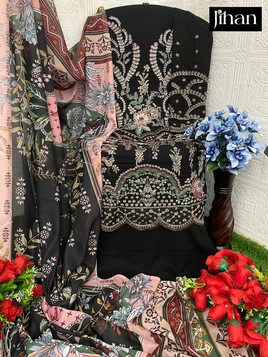 3461A Riwayat Jihan Embroidery Pakistani Patch Suits