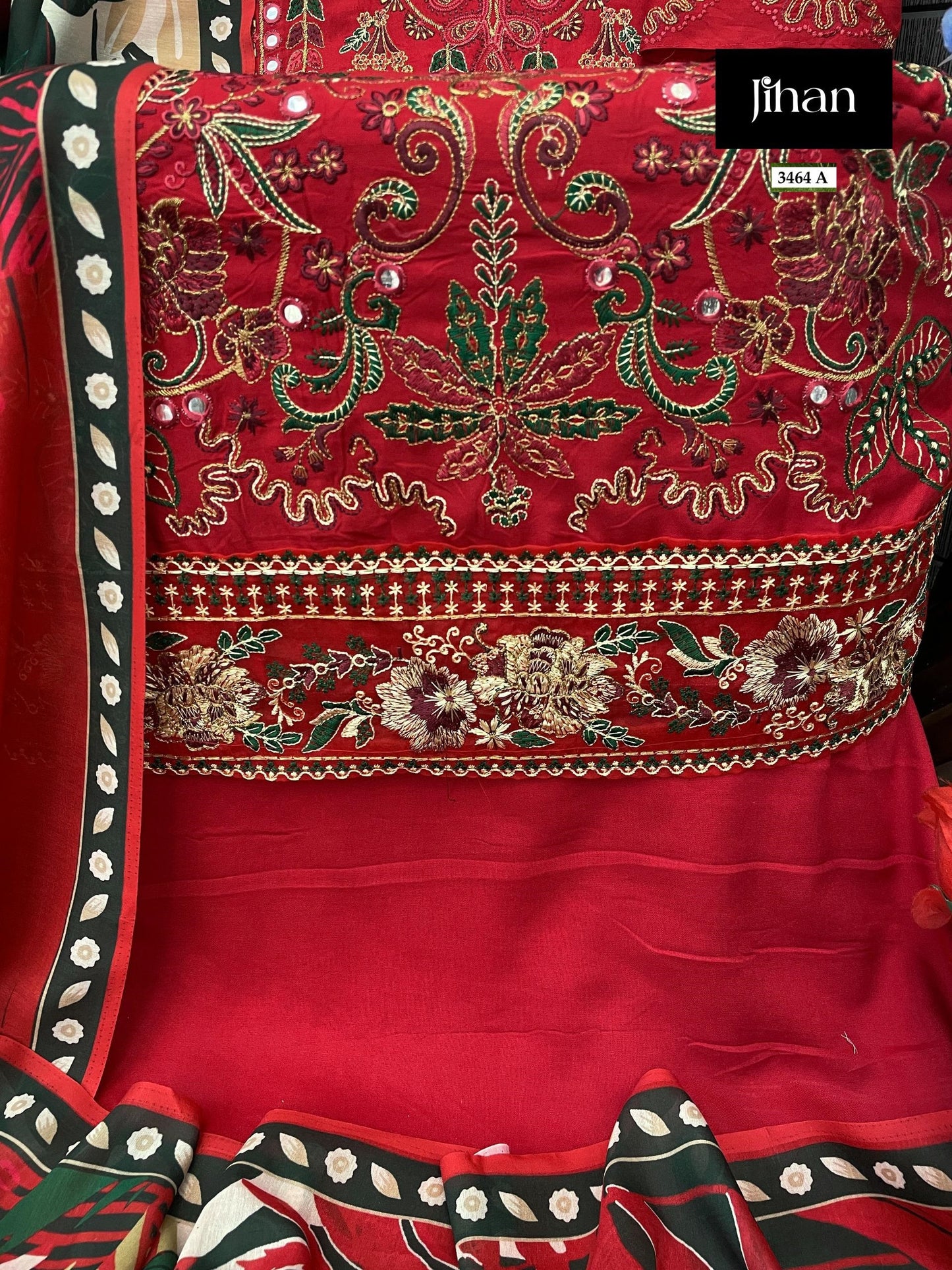 3464A Riwayat Jihan Patches Pakistani Salwar Suits