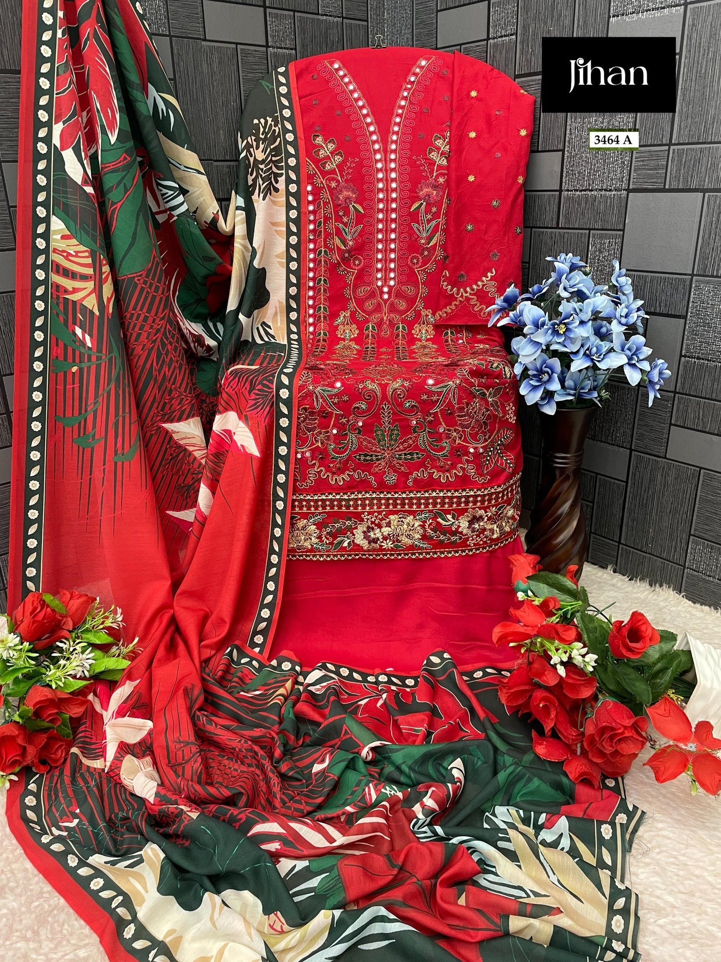 3464A Riwayat Jihan Patches Pakistani Salwar Suits