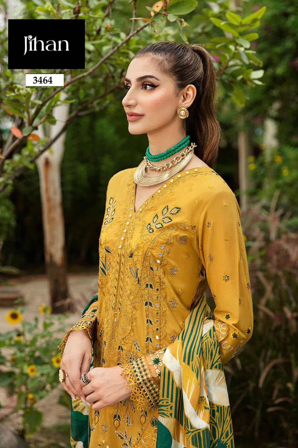 3464 Riwayat Jihan Patches Pakistani Salwar Suits