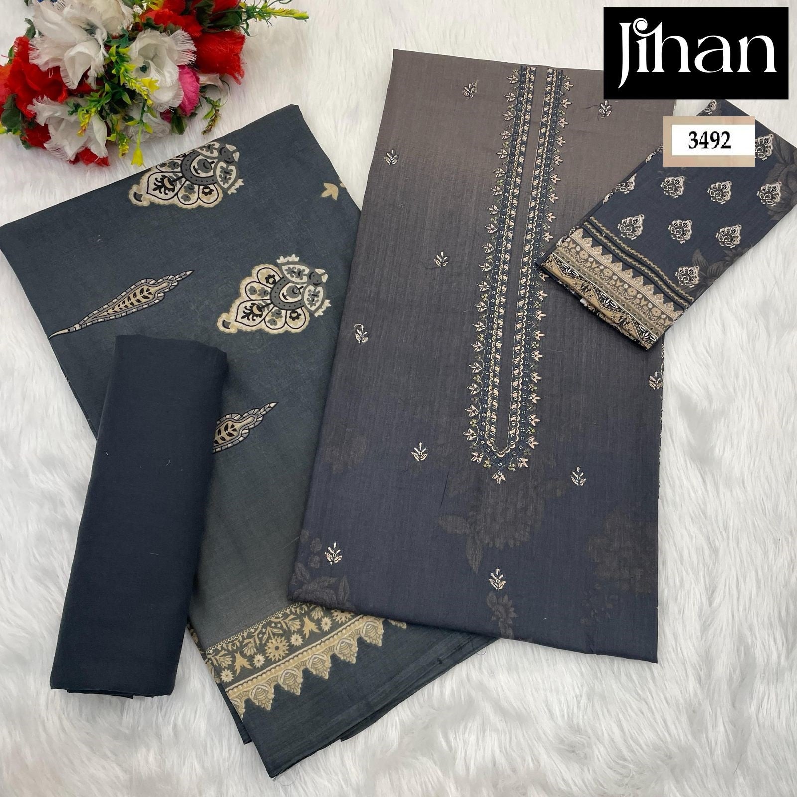 3492 Prestige Lawn Collection Vol 2 Jihan Print Pakistani Salwar Suits