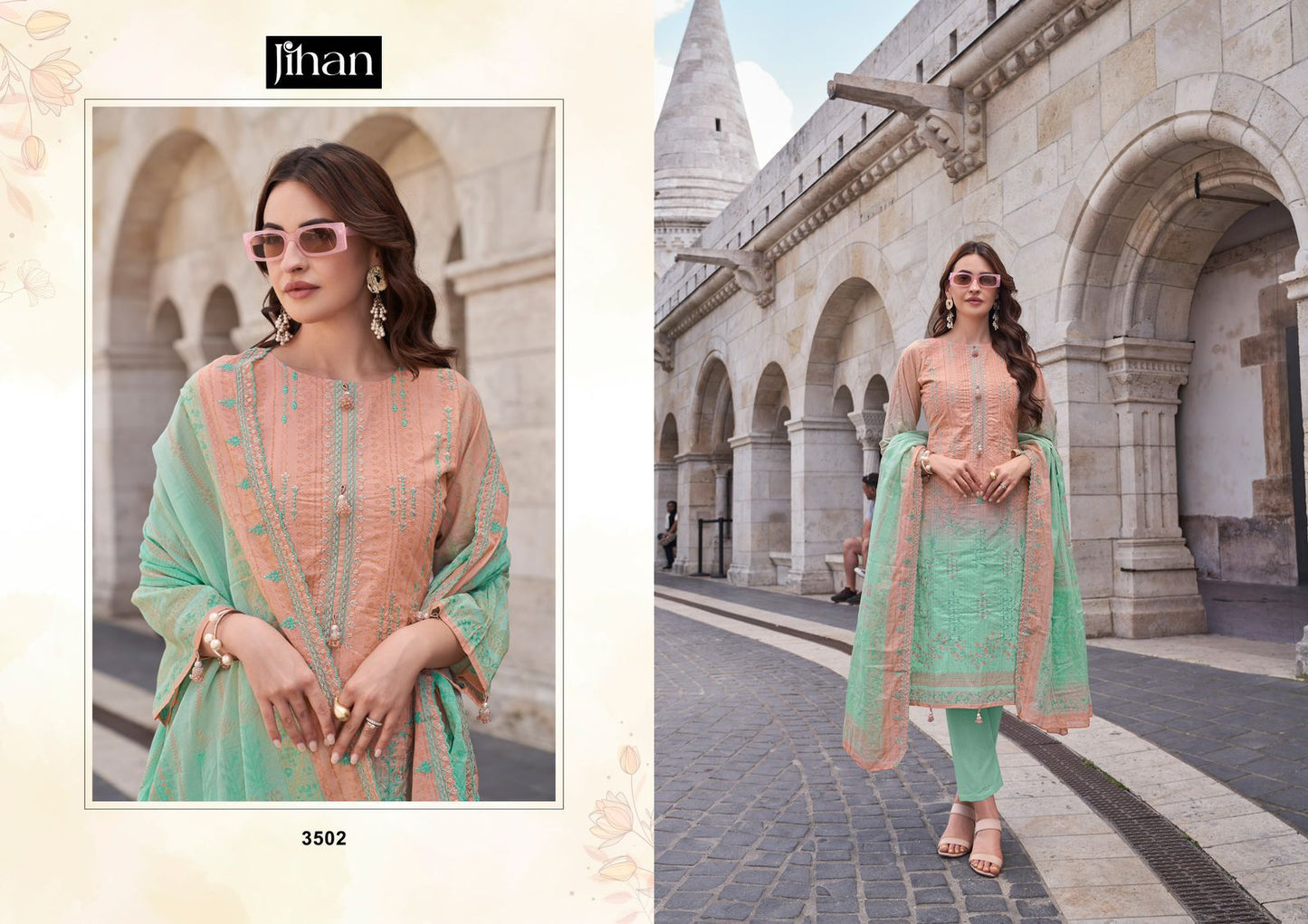 3502 Bin Saeed Vol 13 Jihan Pakistani Salwar Suits
