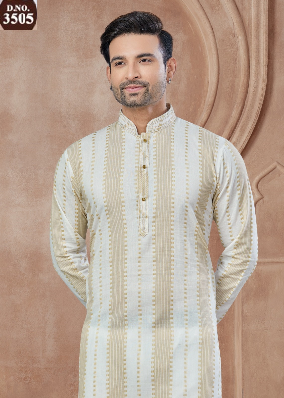 3505 Wedding Collection 35 Outluk Heavy Cotton Mens Kurta Pyjama