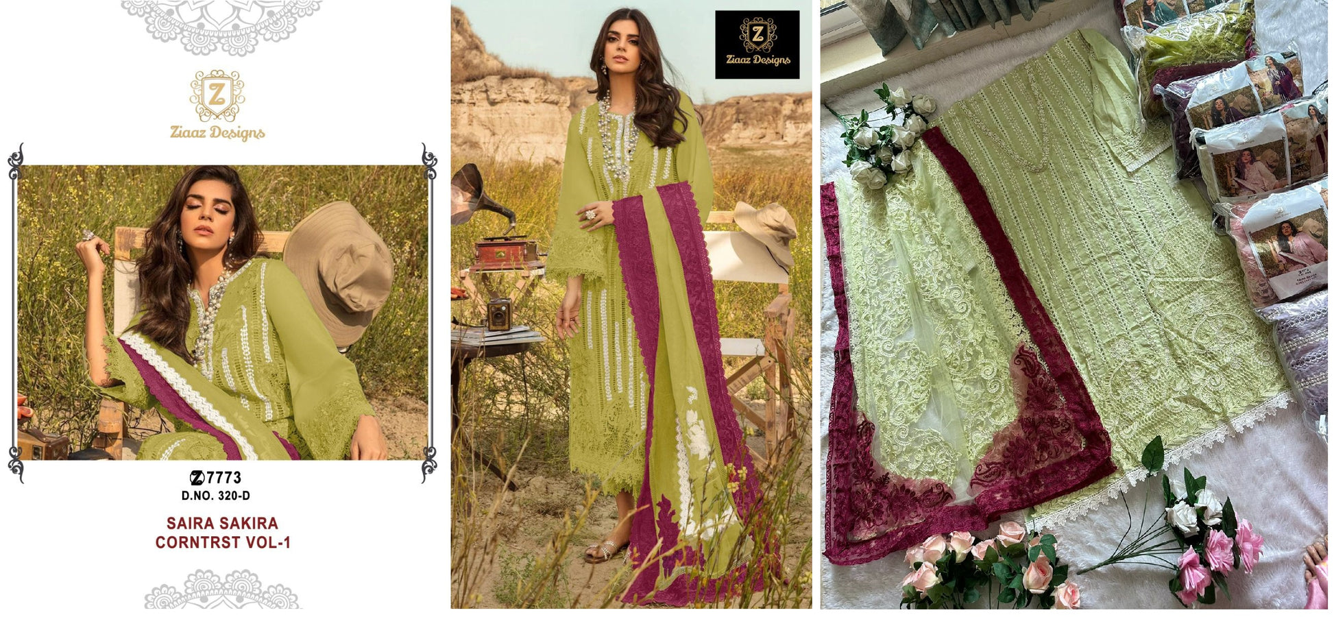 320D Ziaaz Designs Pakistani Salwar Suits