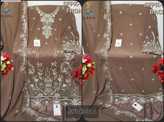 614Brown Safa Creation Pakistani Salwar Suits
