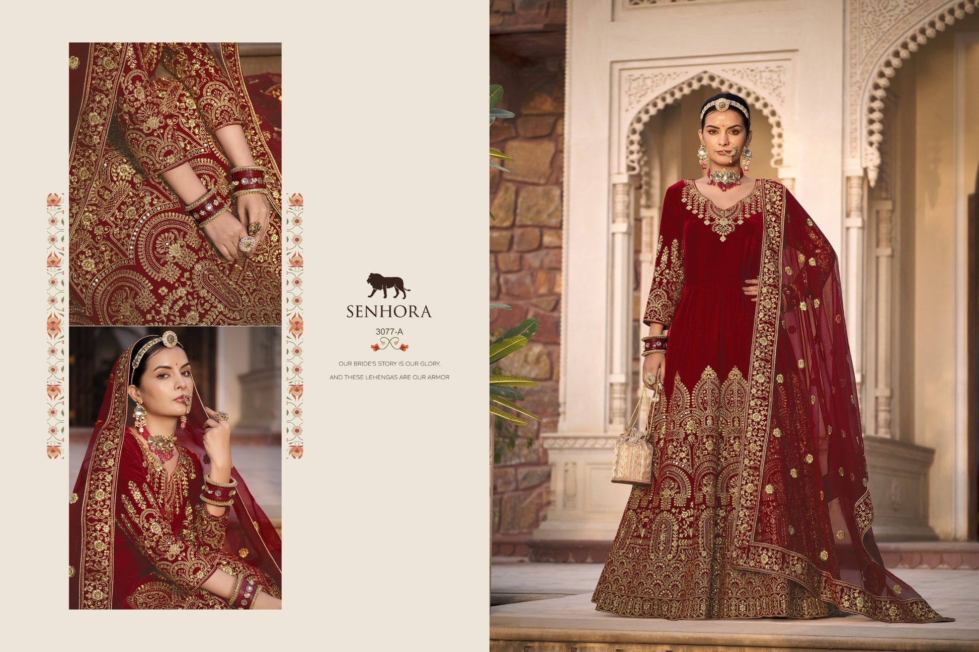 3077A Riwayaat Senhora Unstitched Suits
