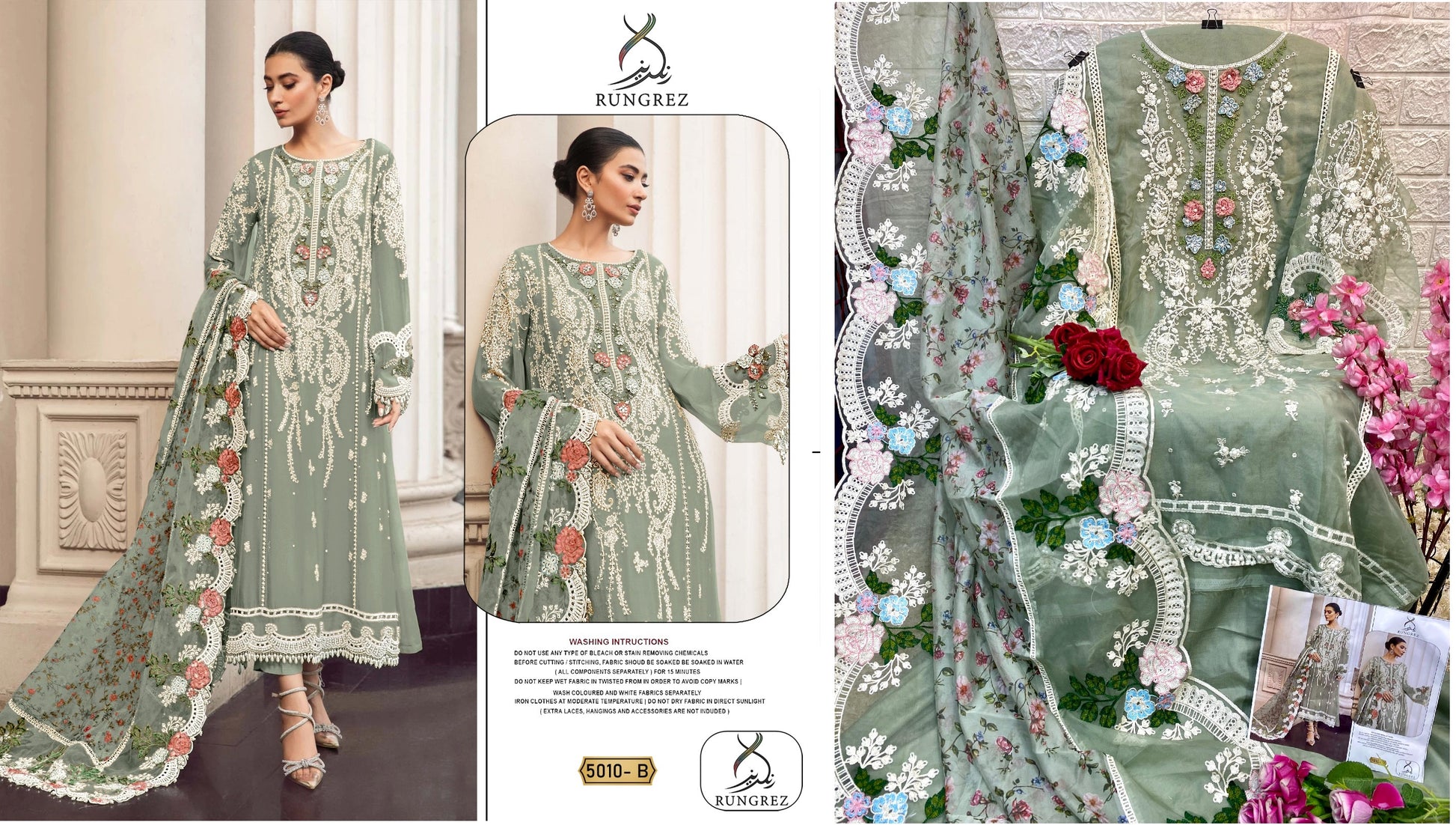 5010B Rungrez Pakistani Salwar Suits