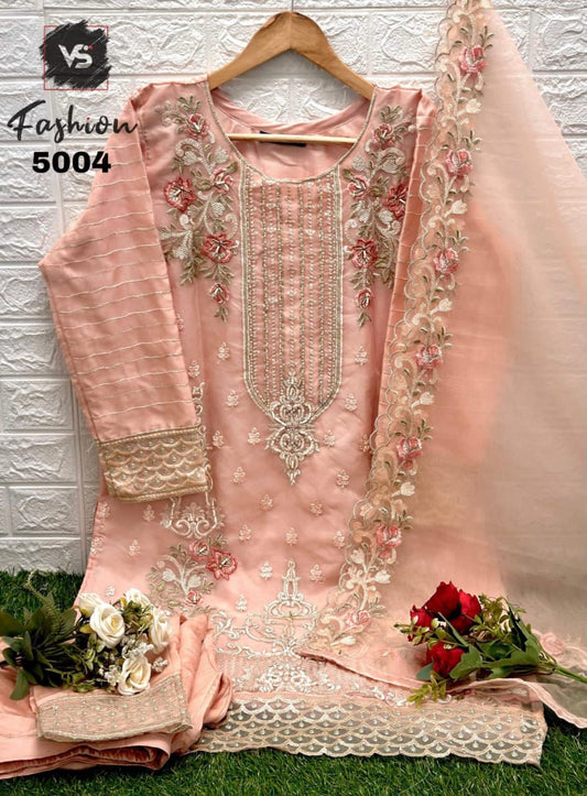 5004 Peach Vs Fashion Pakistani Readymade Suits