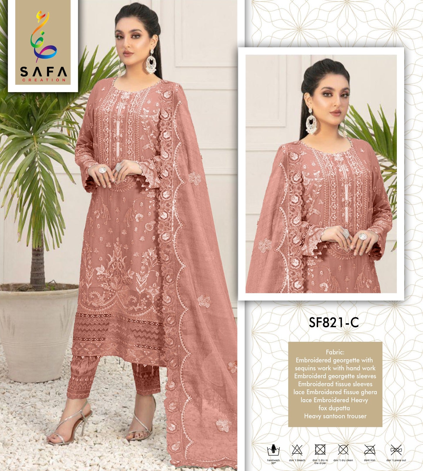 821C Safa Creation Pakistani Salwar Suits