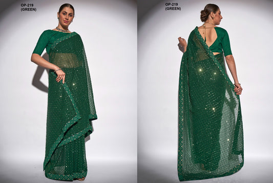 219 Green Laxminam Sarees