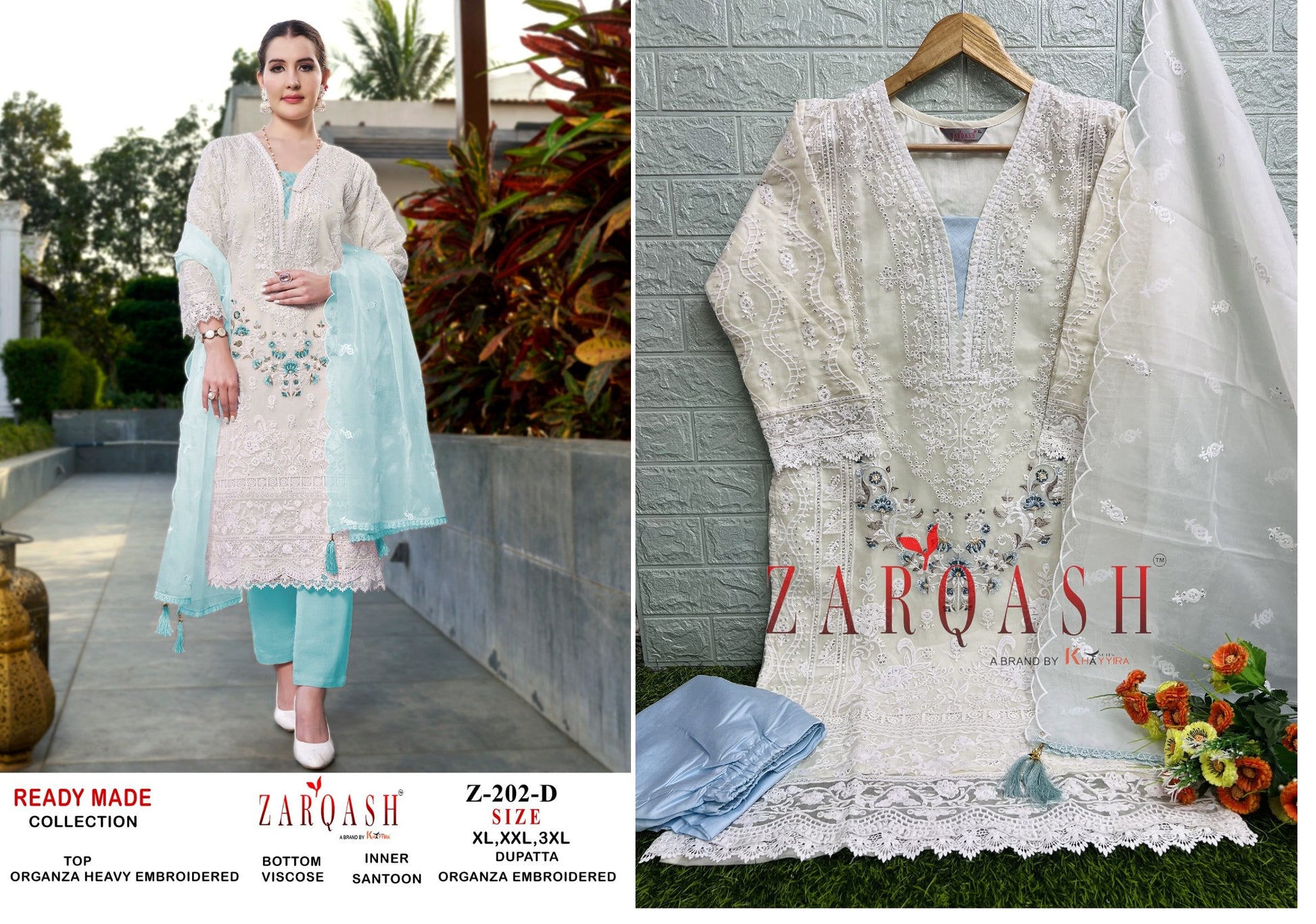 202D Zarqash Pakistani Readymade Suits