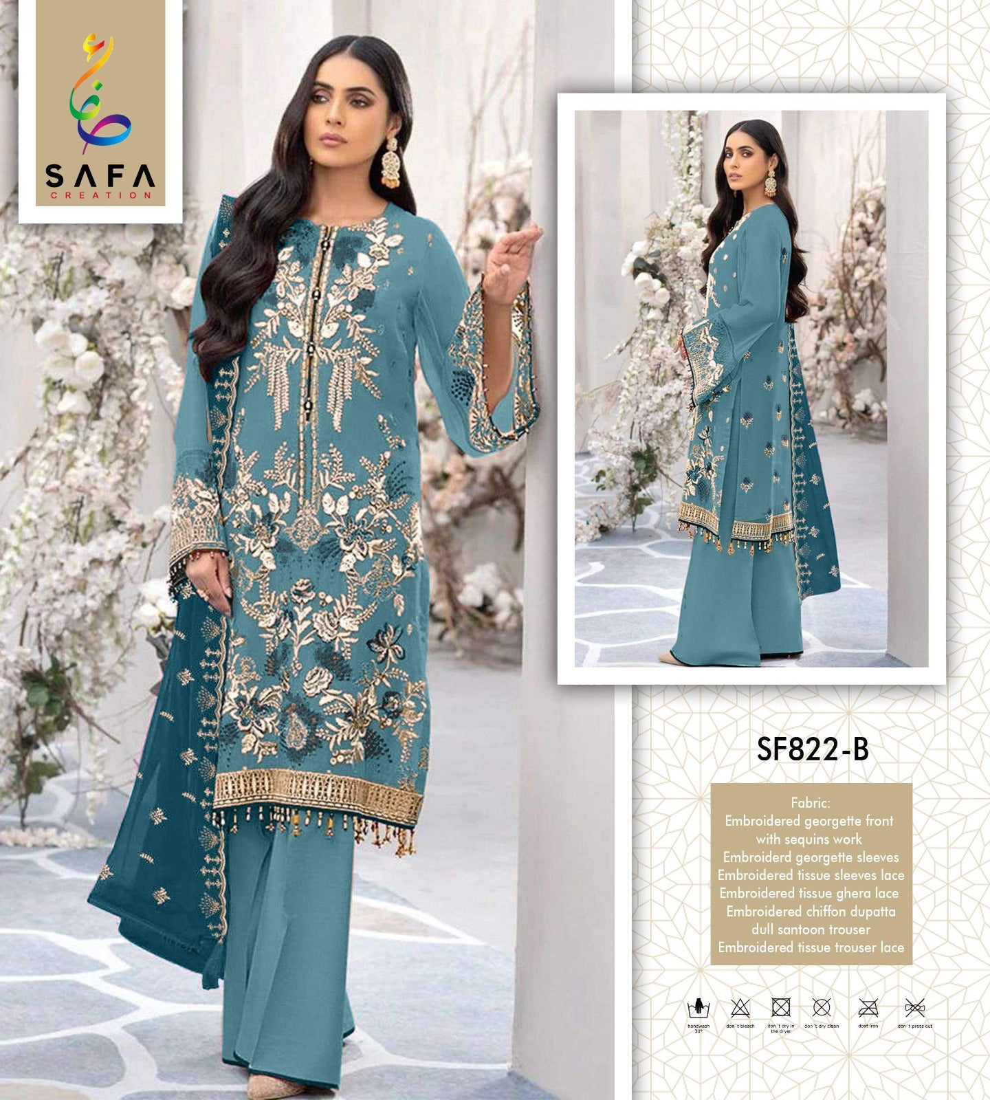 822B Safa Creation Pakistani Salwar Suits