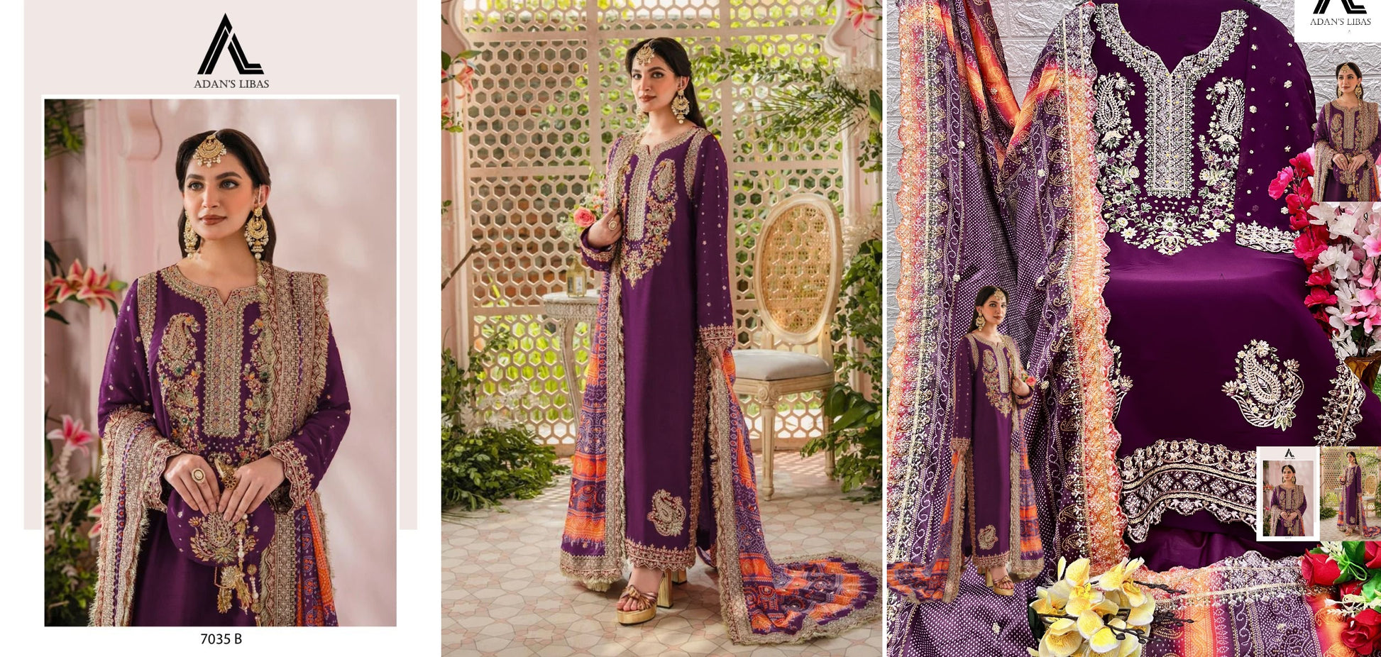 7035B Adans Libas Pakistani Salwar Suits