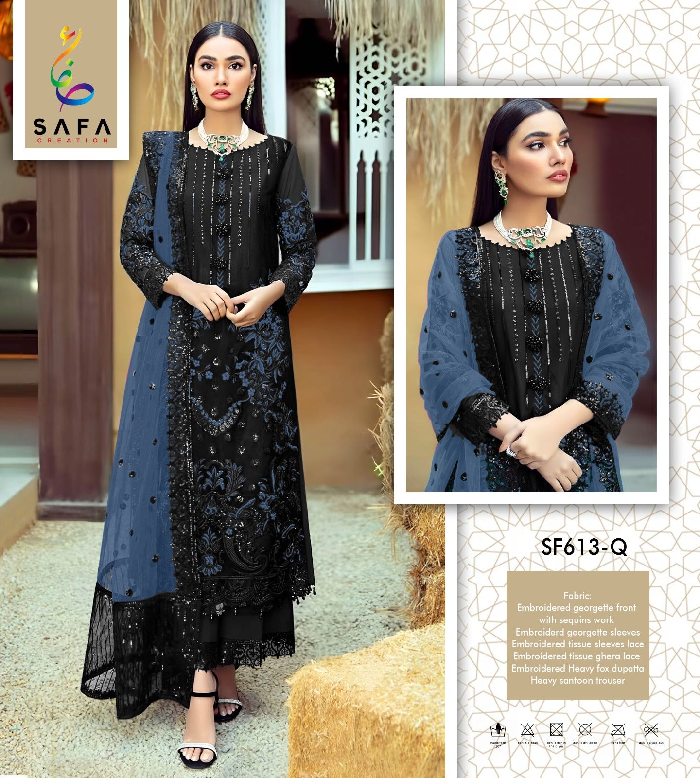 613Q Safa Creation Pakistani Salwar Suits