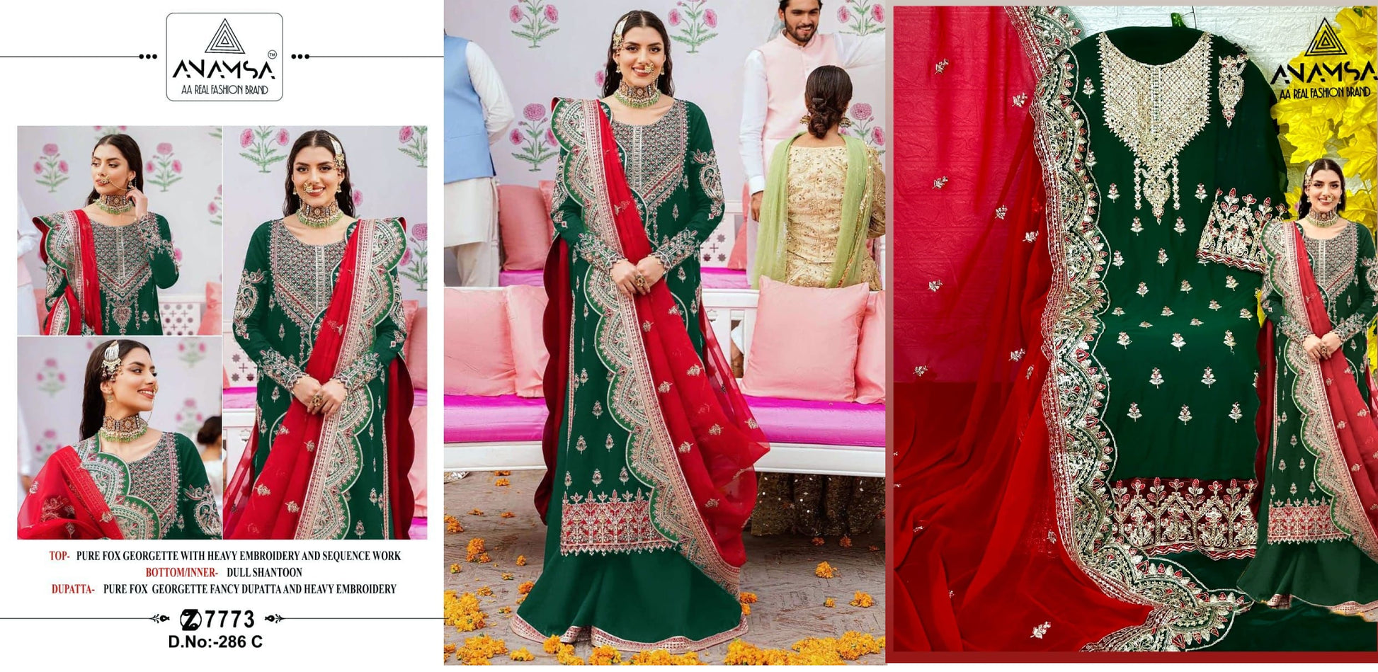 286C Anamsa Pakistani Salwar Suits