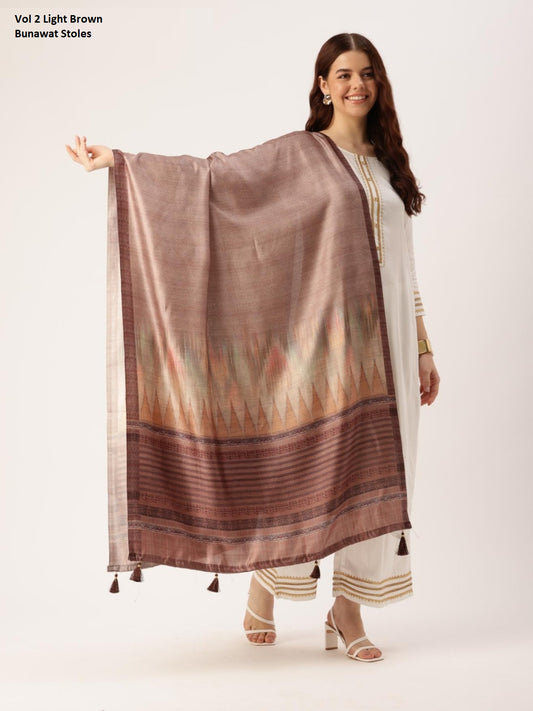 Vol 2 Light Brown Bunawat Stoles