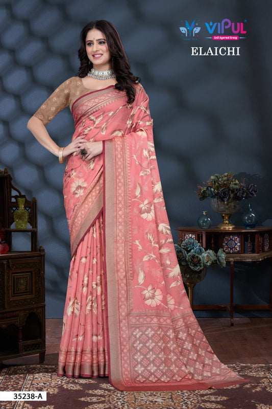 35238-A Elaichi Vipul Brasso Sarees