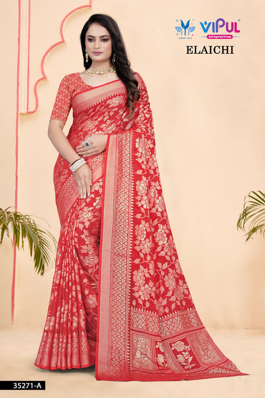 35271-A Elaichi Vipul Brasso Sarees