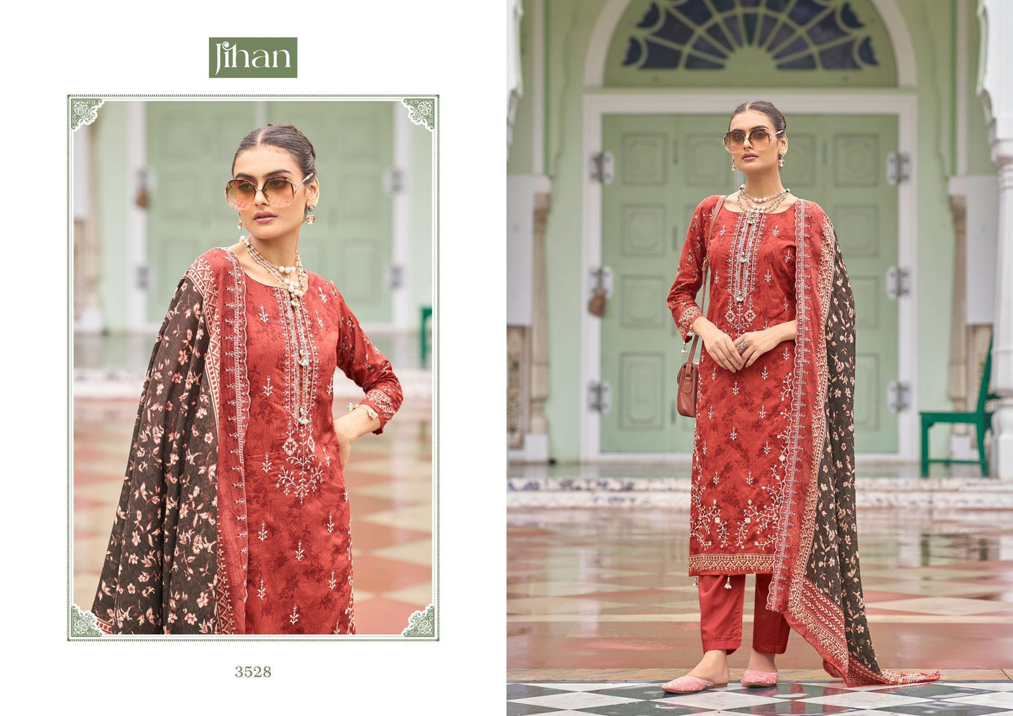 3528 Bin Saeed Vol 15 Jihan Print Pakistani Salwar Suits