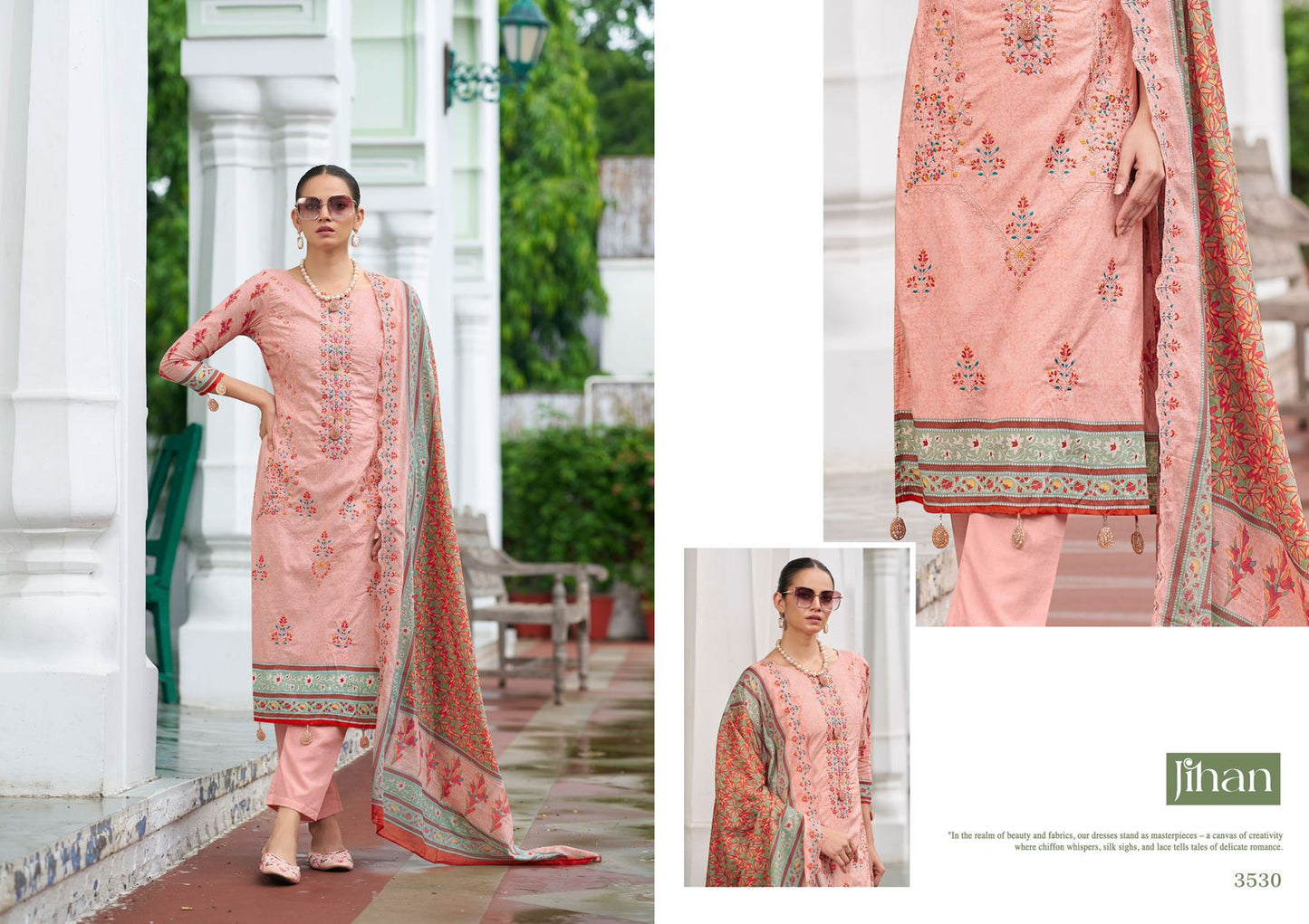 3530 Bin Saeed Vol 15 Jihan Print Pakistani Salwar Suits