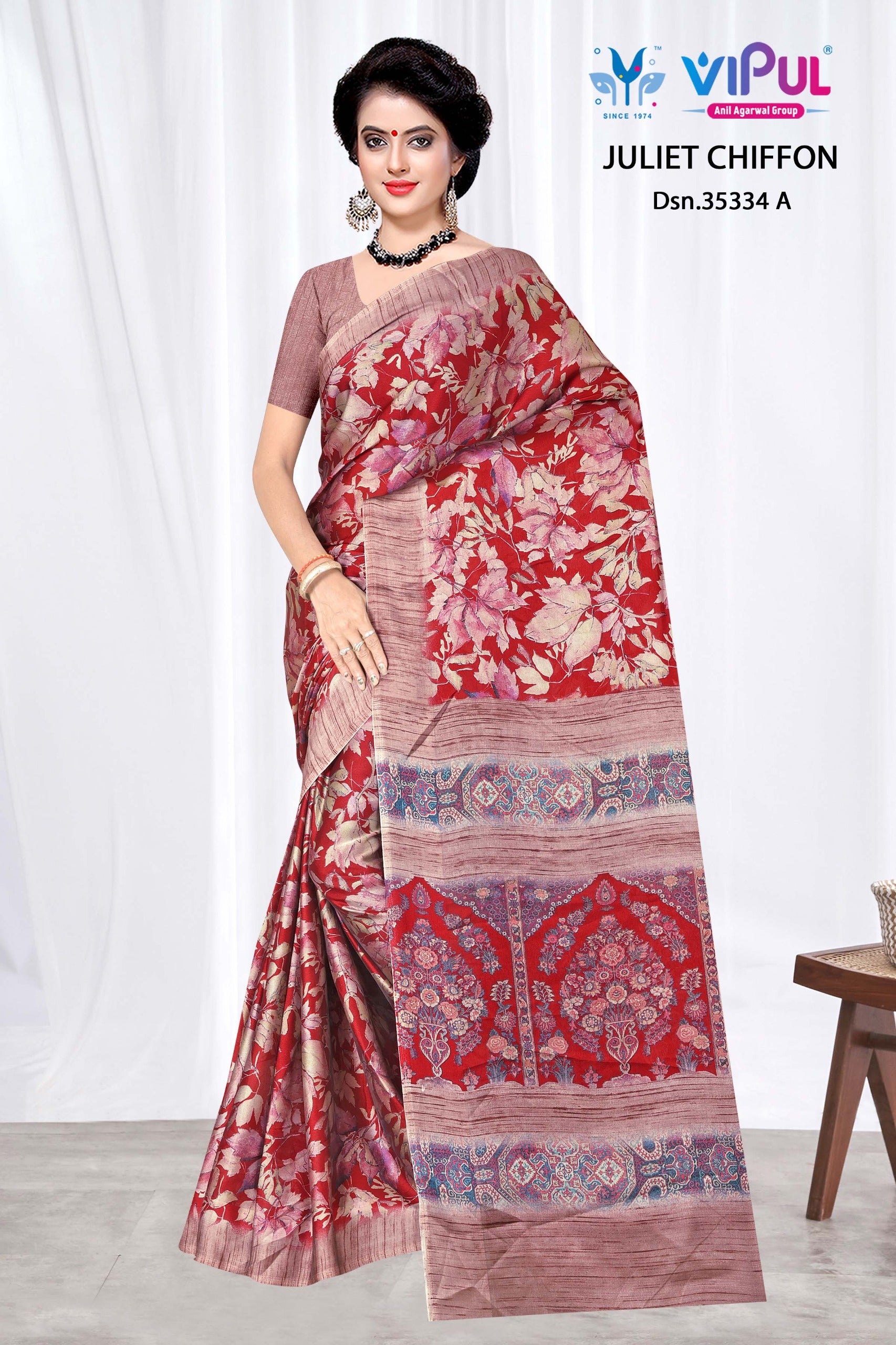35334 A Vipul Chiffon Sarees