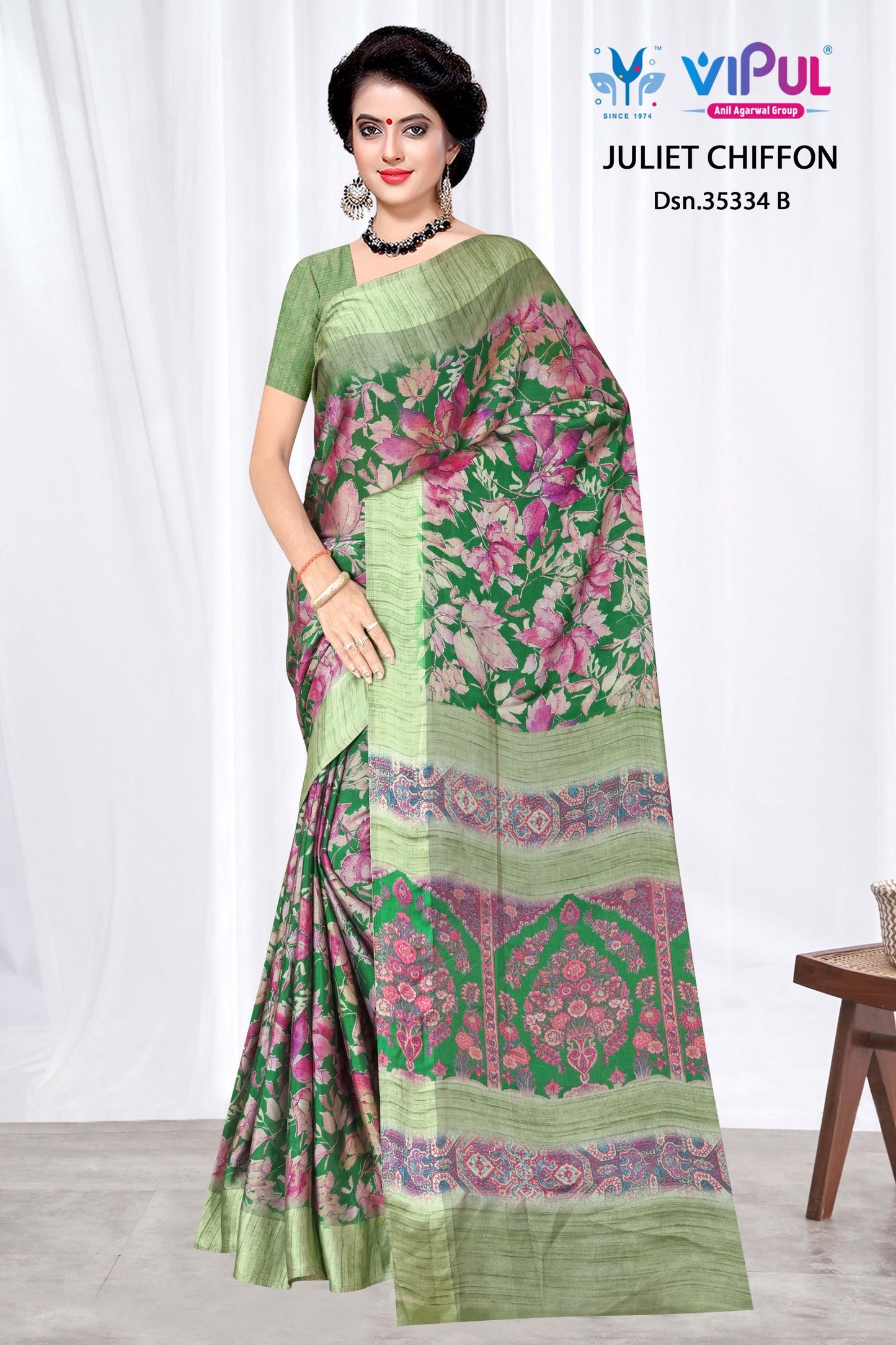 35334 B Vipul Chiffon Sarees