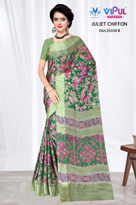 35334 B Vipul Chiffon Sarees