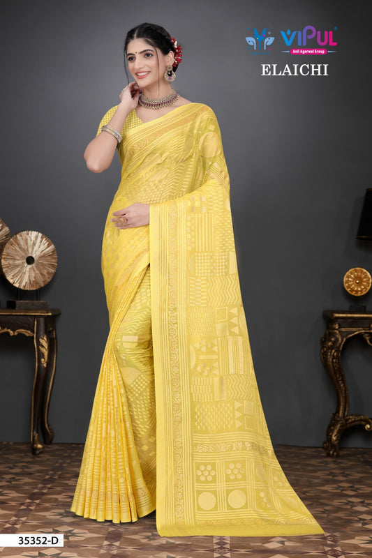 35352-D Elaichi Vipul Brasso Sarees