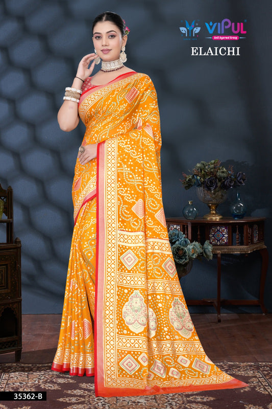35362-B Elaichi Vipul Brasso Sarees