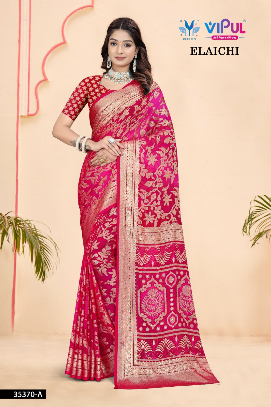 35370-A Elaichi Vipul Brasso Sarees