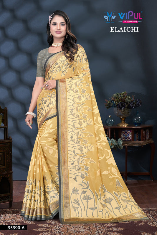 35390-A Elaichi Vipul Brasso Sarees