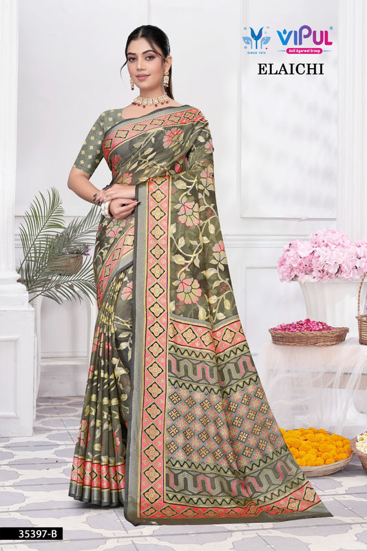 35397-B Elaichi Vipul Brasso Sarees