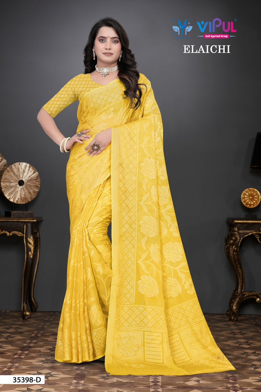 35398-D Elaichi Vipul Brasso Sarees