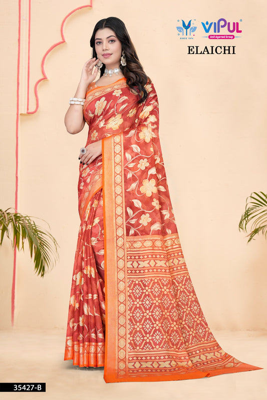 35427-B Elaichi Vipul Brasso Sarees