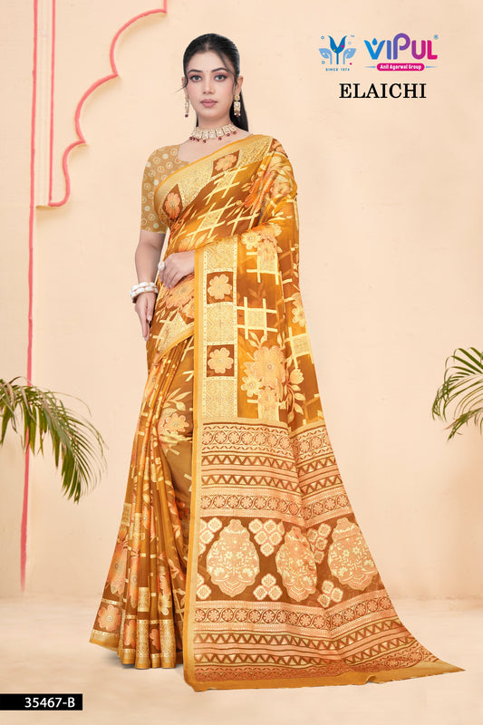 35467-B Elaichi Vipul Brasso Sarees
