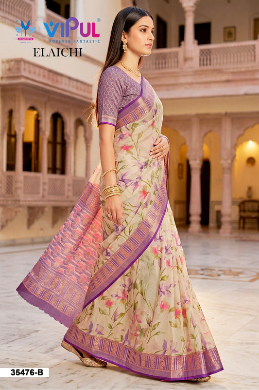 35476-B Elaichi Vipul Brasso Sarees