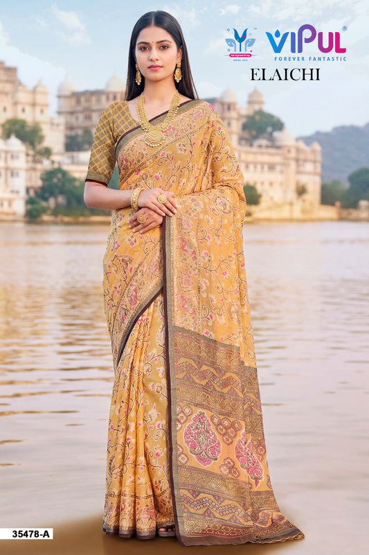 35478-A Elaichi Vipul Brasso Sarees