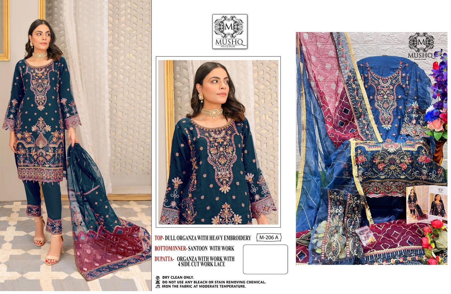 206A Mushq Pakistani Salwar Suits