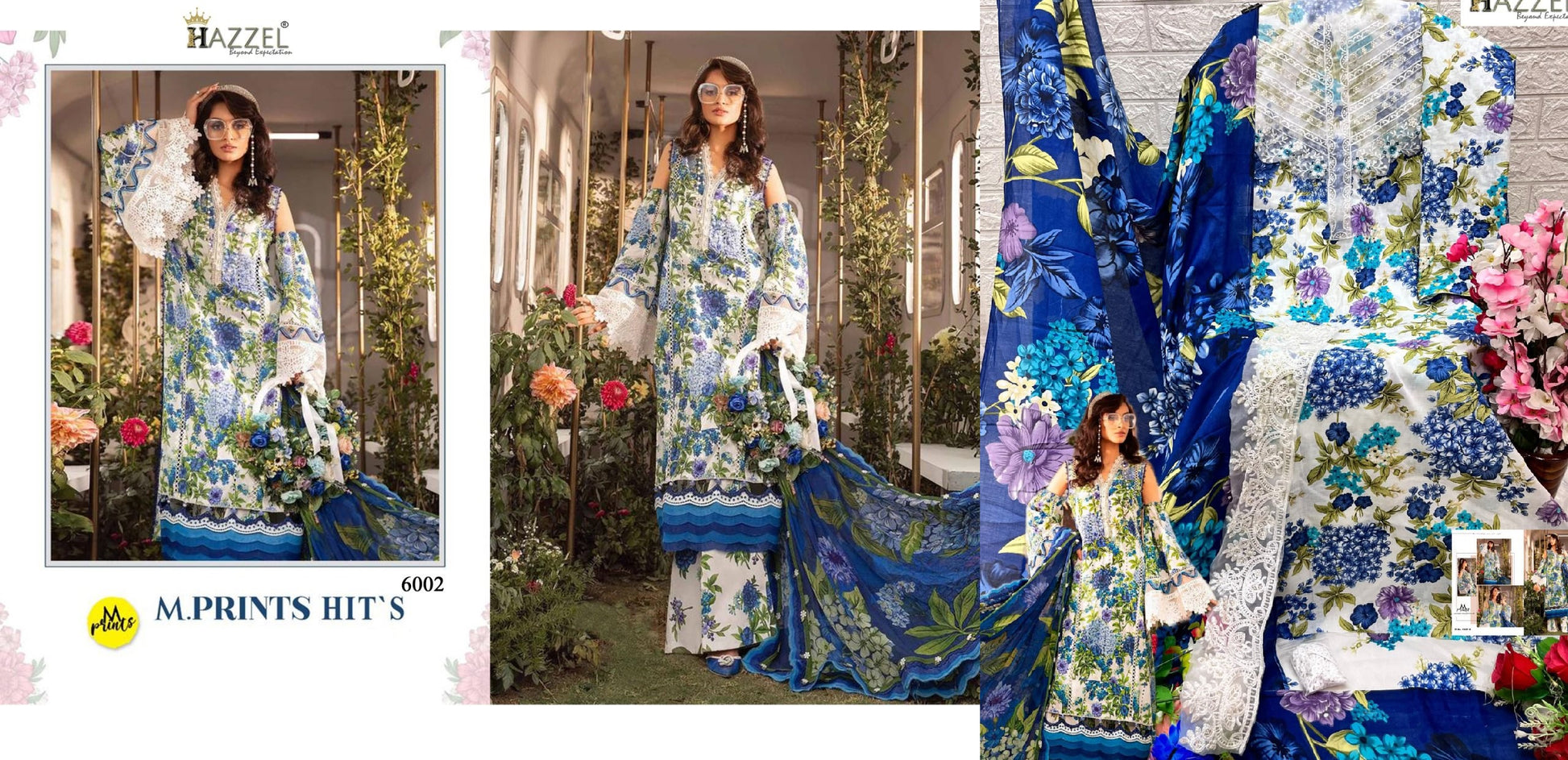 6002 M Print Hits Hazzel Pakistani Salwar Suits