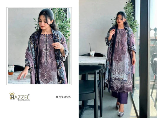 355 Hazzel Embroidery Pakistani Patch Suits