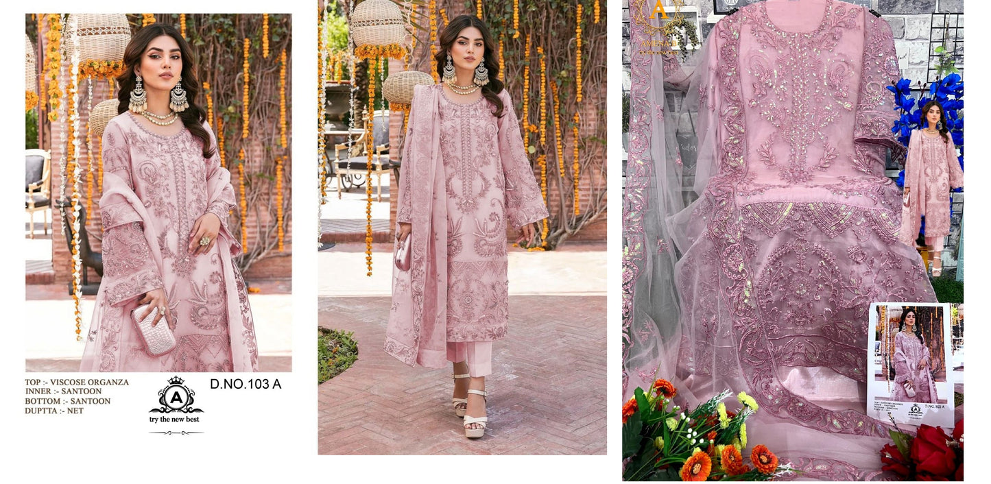 103A Amena B Pakistani Salwar Suits