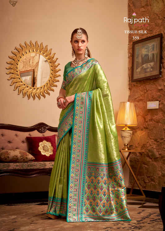 359 Maheswari Rajpath Tissue Silk Sarees
