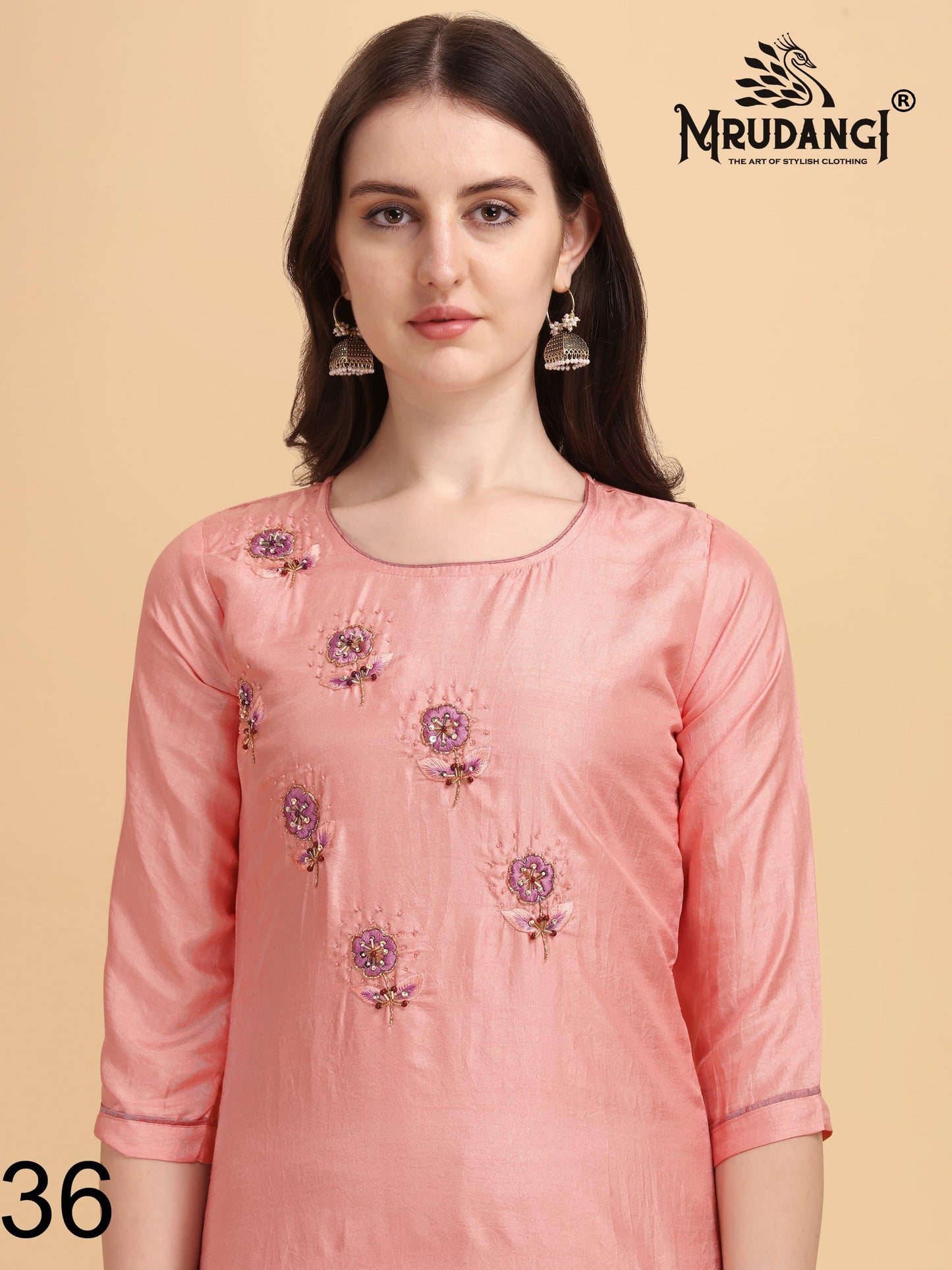 36-Noor Mrudangi Dola Silk Kurti