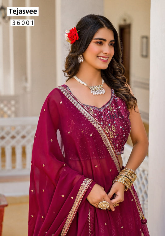36001 Agnidhara Tejasvee Handwork Readymade Lehenga Choli