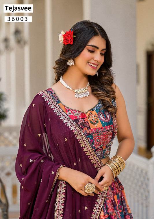 36003 Agnidhara Tejasvee Handwork Readymade Lehenga Choli