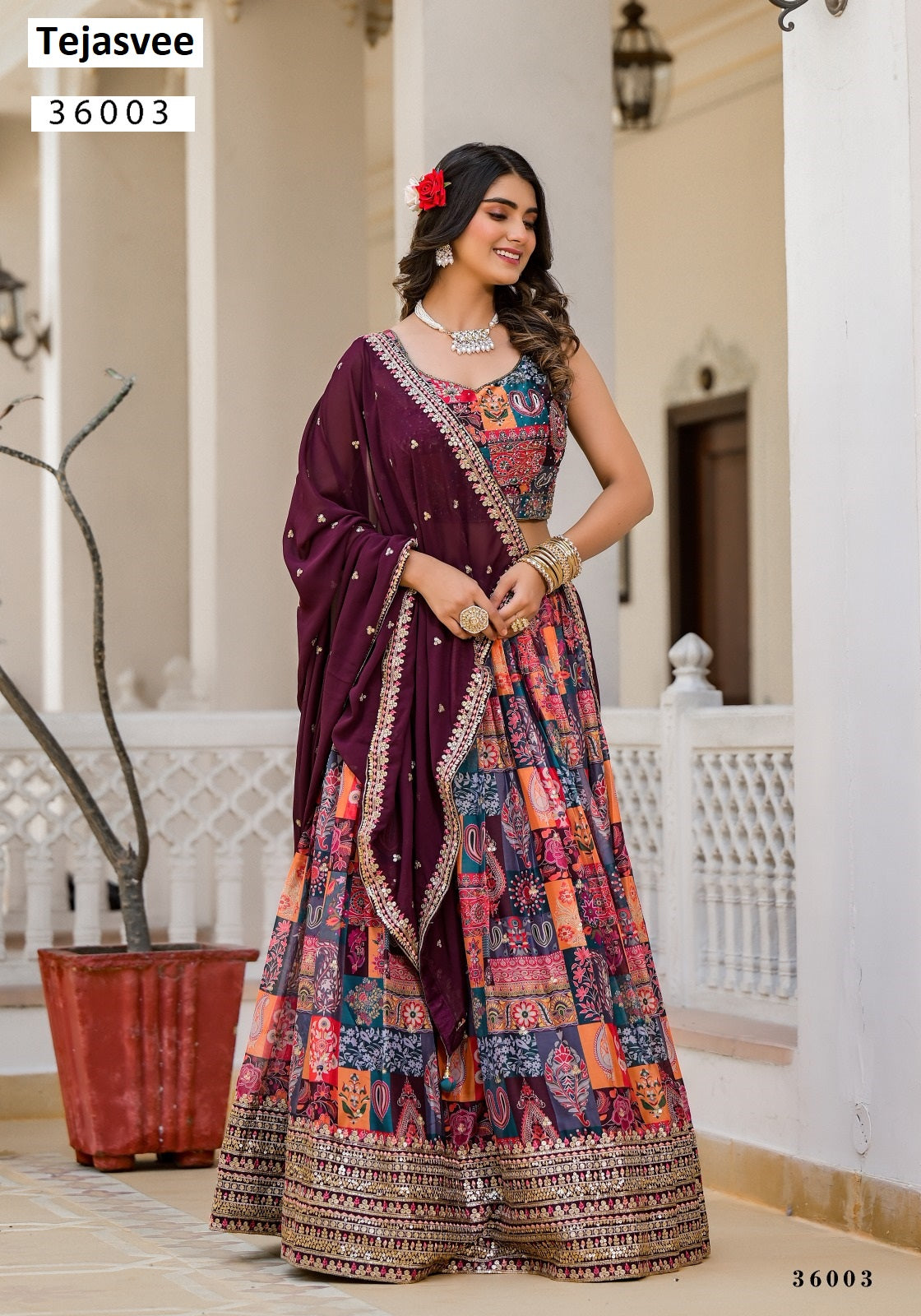 36003 Agnidhara Tejasvee Handwork Readymade Lehenga Choli