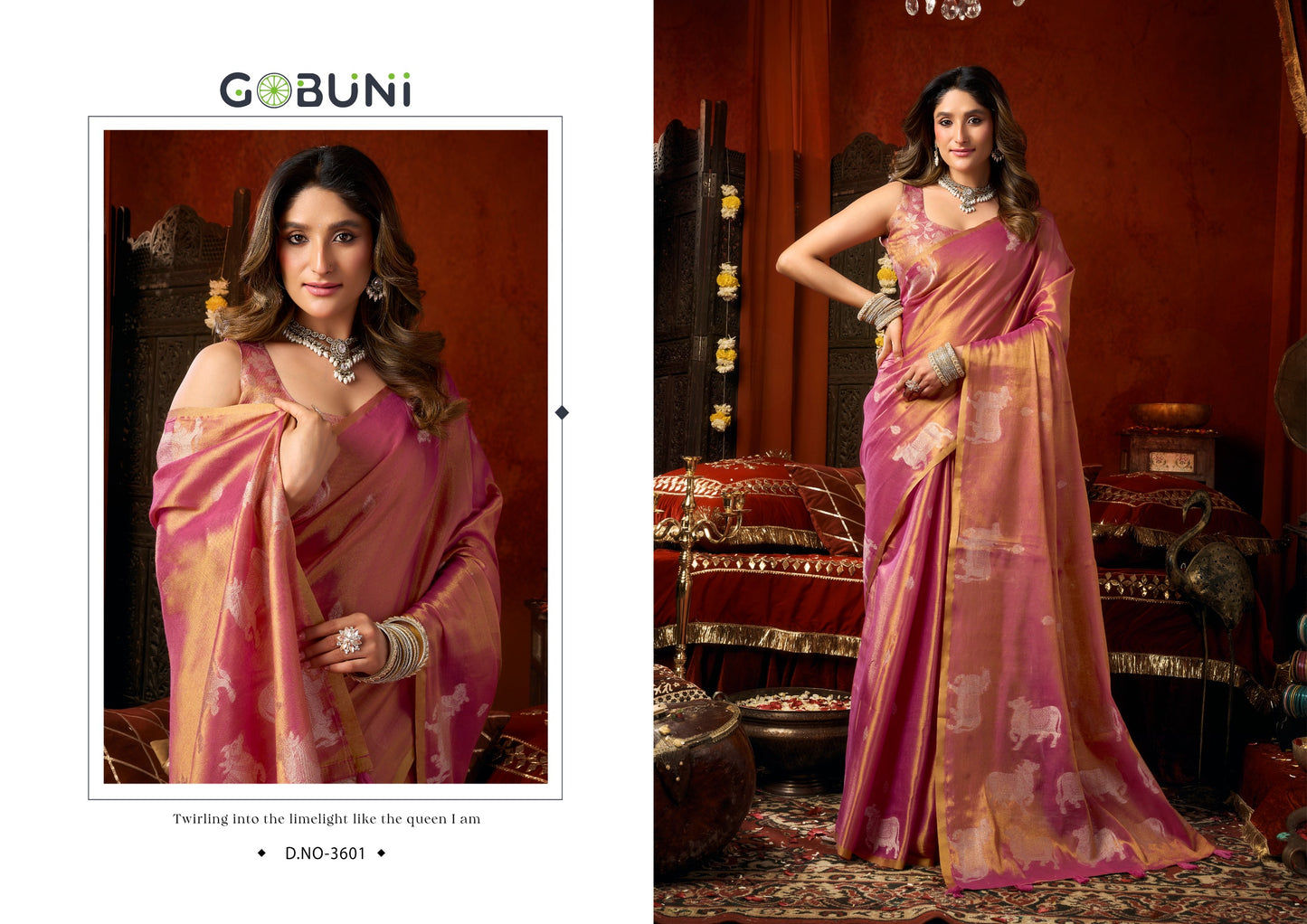 3601 Supriya Gobuni Heavy Tissue Sarees